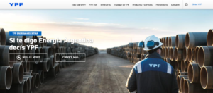Página web para petróleo, química y energía: diseño y funcionalidades clave 3 YPF.